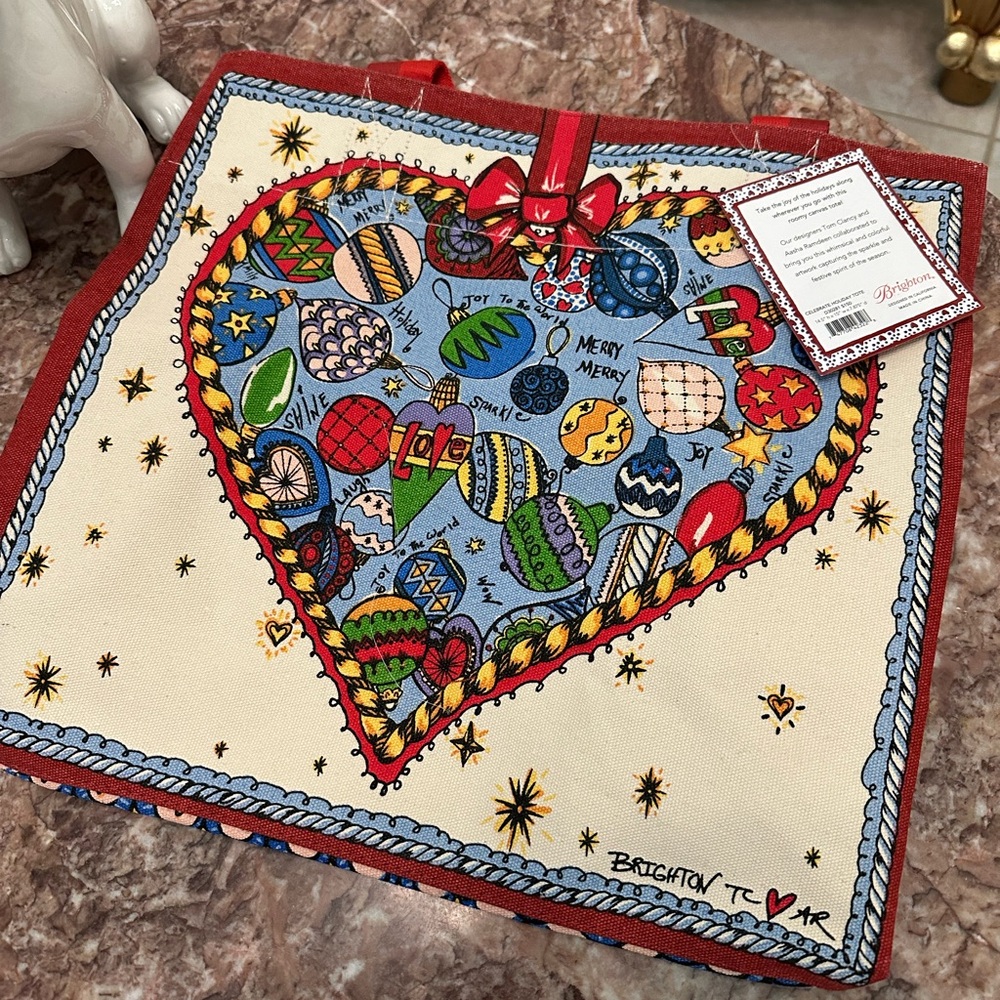 (MSRP $150) Brighton Holiday Heart Tote - NWT